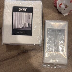 DKNY White Shower Curtain